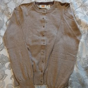 Route 66 Beige Snap Up Sweater - Size Med